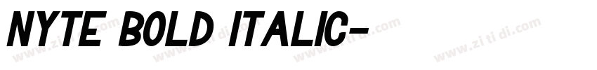 nyte bold italic字体转换